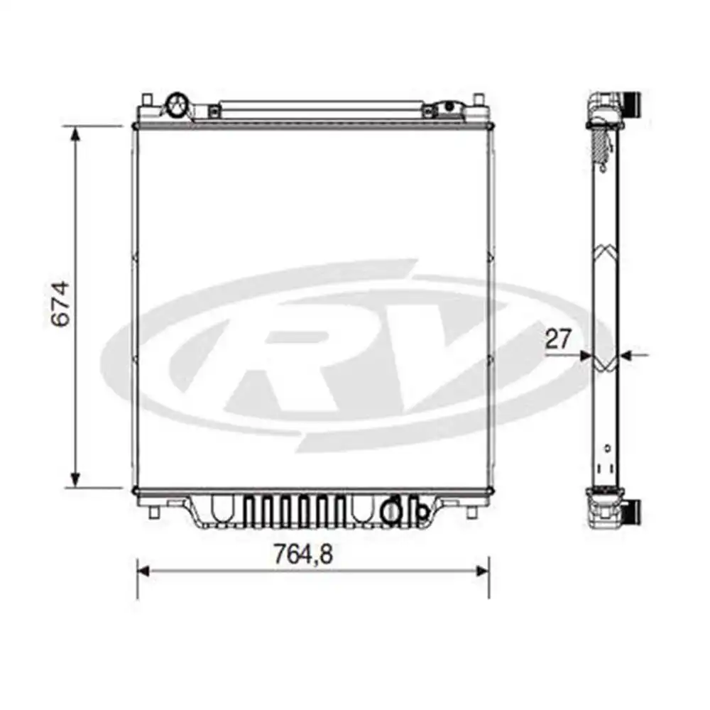 RADIADOR F-250 F-350 F4000 MWM CUMMINS 1999 A 2001