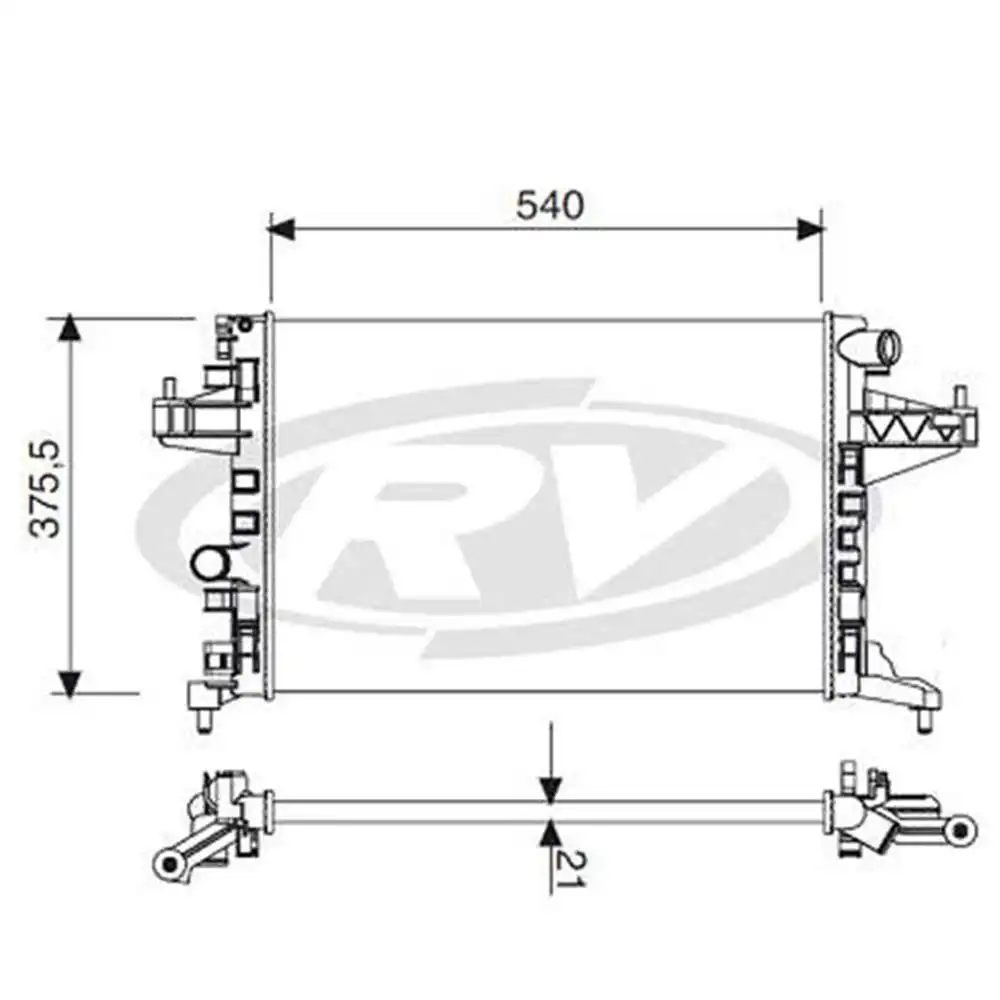 RADIADOR MONTANA 1.4 1.8 AGILE 1.4 8V FLEX 2010/ C/S/ AR