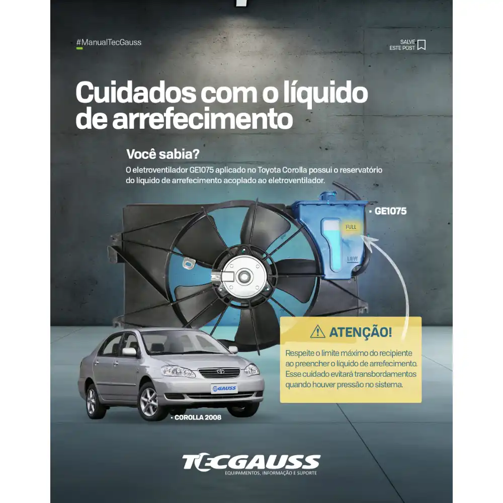 ELETRO VENTILADOR RADIADOR COROLLA 1.6 1.8 16V 2002 A 2008