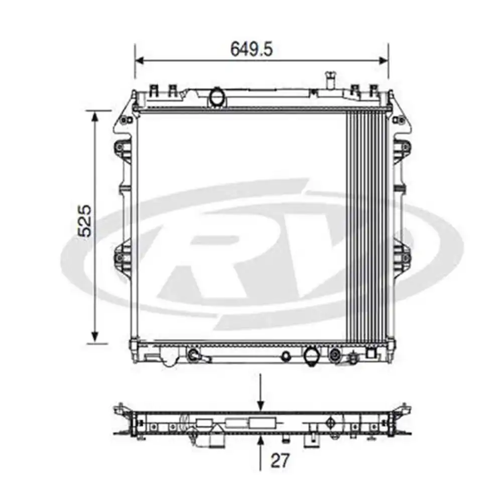 RADIADOR TOYOTA HILUX 2.5 3.0 DIESEL 2005 ATÉ 2015