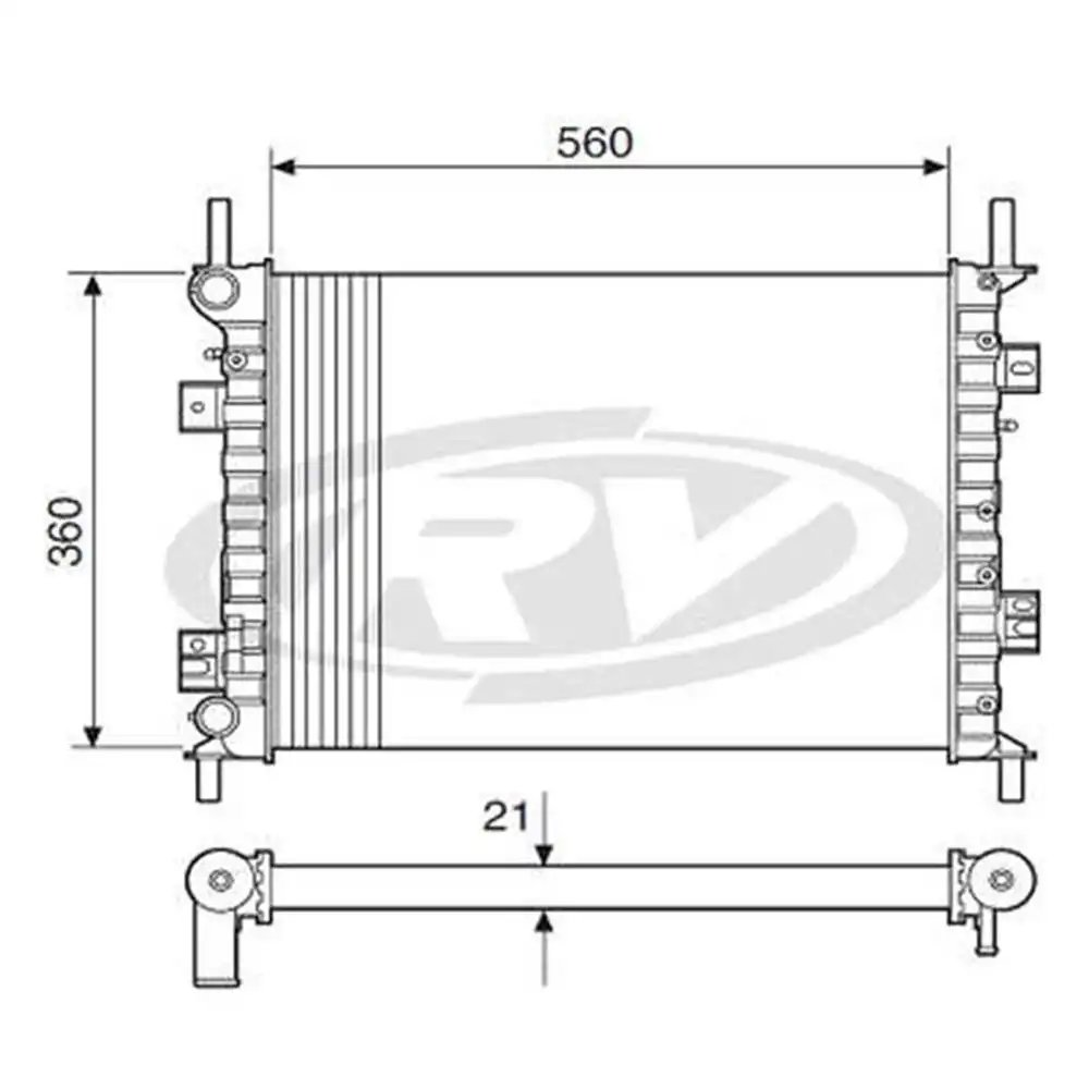 RADIADOR FIESTA 1.0 1.6 8V 2002 A 2014