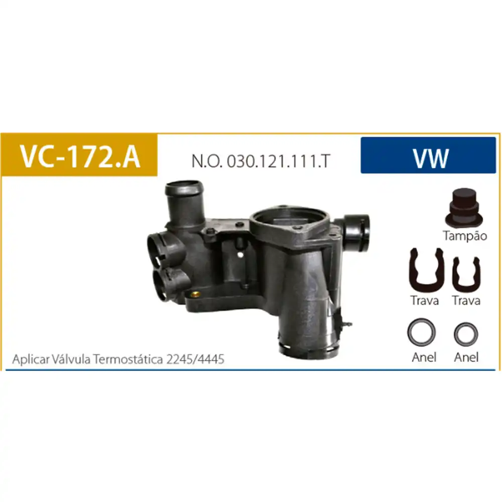 CARCACA VALVULA TERMOSTATICA GOL G2 G3 1.0 8/16V AT S/ AR