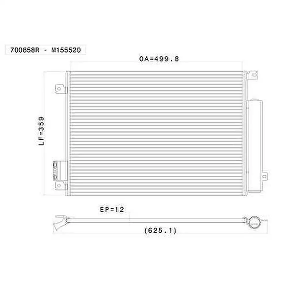 CONDENSADOR AR CONDICIONADO FIAT PALIO SIENA STRADA IDEA 1.0
