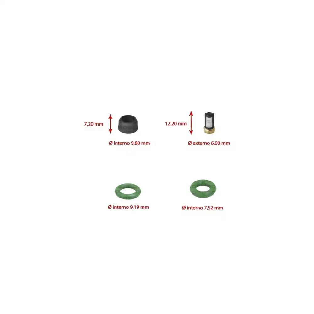 REPARO P/ BICO INJETOR C/ ANEIS CELTA 1.0 8V 1999 A 2008 A