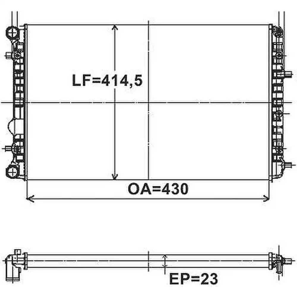 RADIADOR GOL GV 09/ FOX 06/ 1.0 1.6  S/AR
