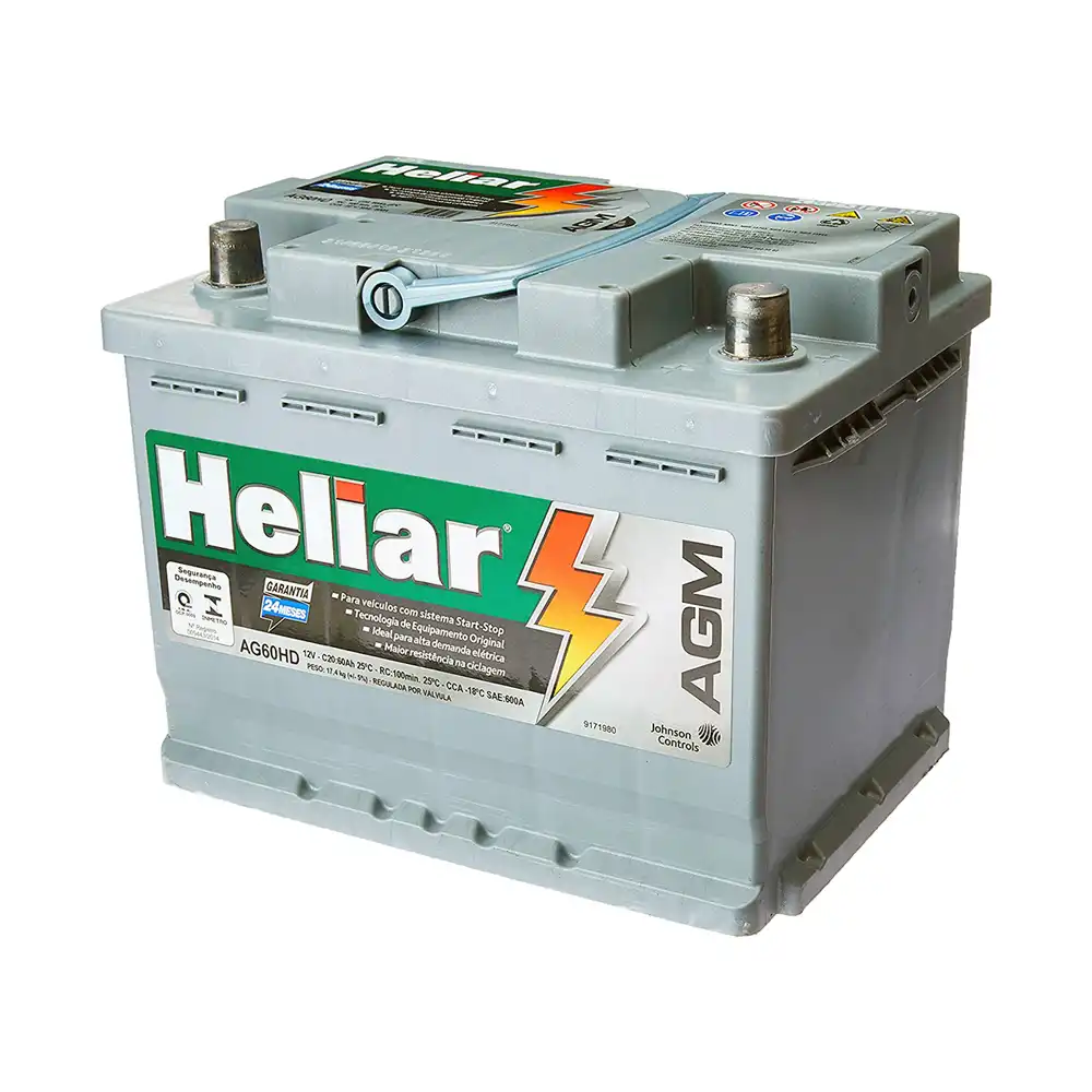 BATERIA UNIVERSAL 60 AMP. POSITIVO DIR (AGM) (START STOP)