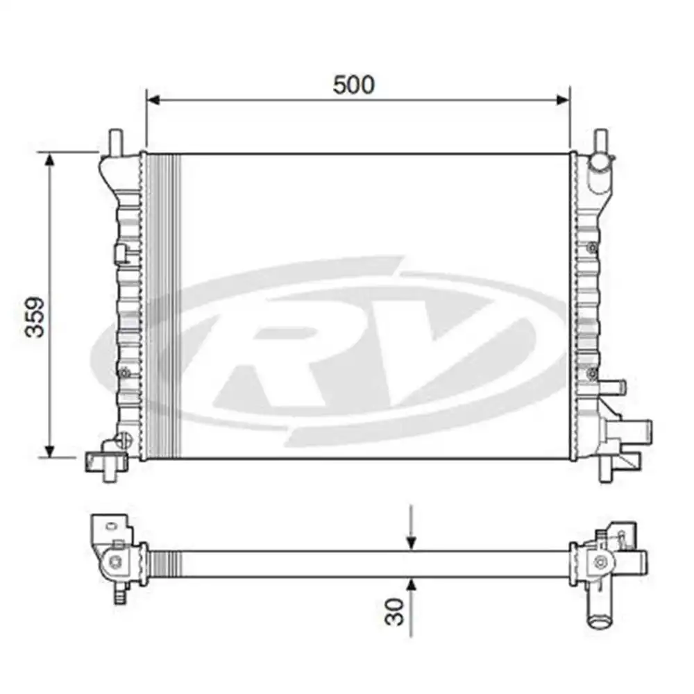 RADIADOR FIESTA 1.0 1.3 1996 A 1999 COM AR