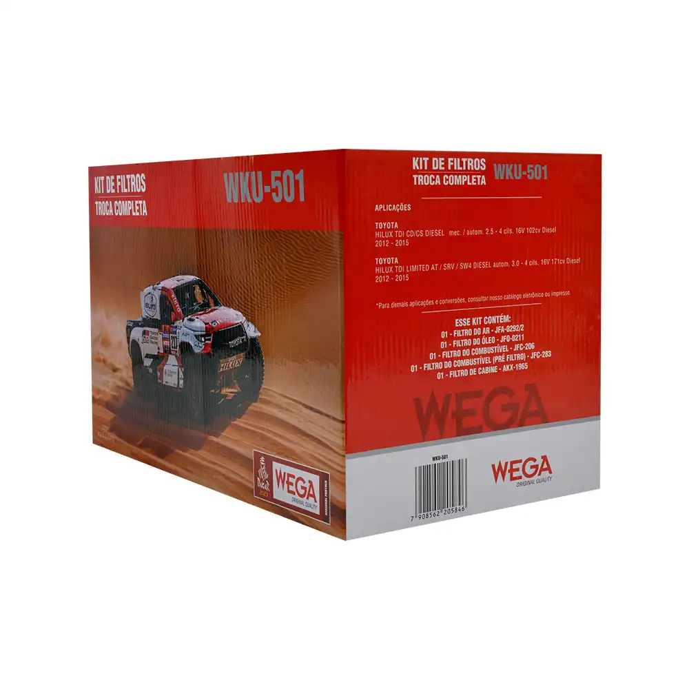 KIT FILTROS TOYOTA HILUX 2.5 3.0 16V TURBO 2012 A 2015