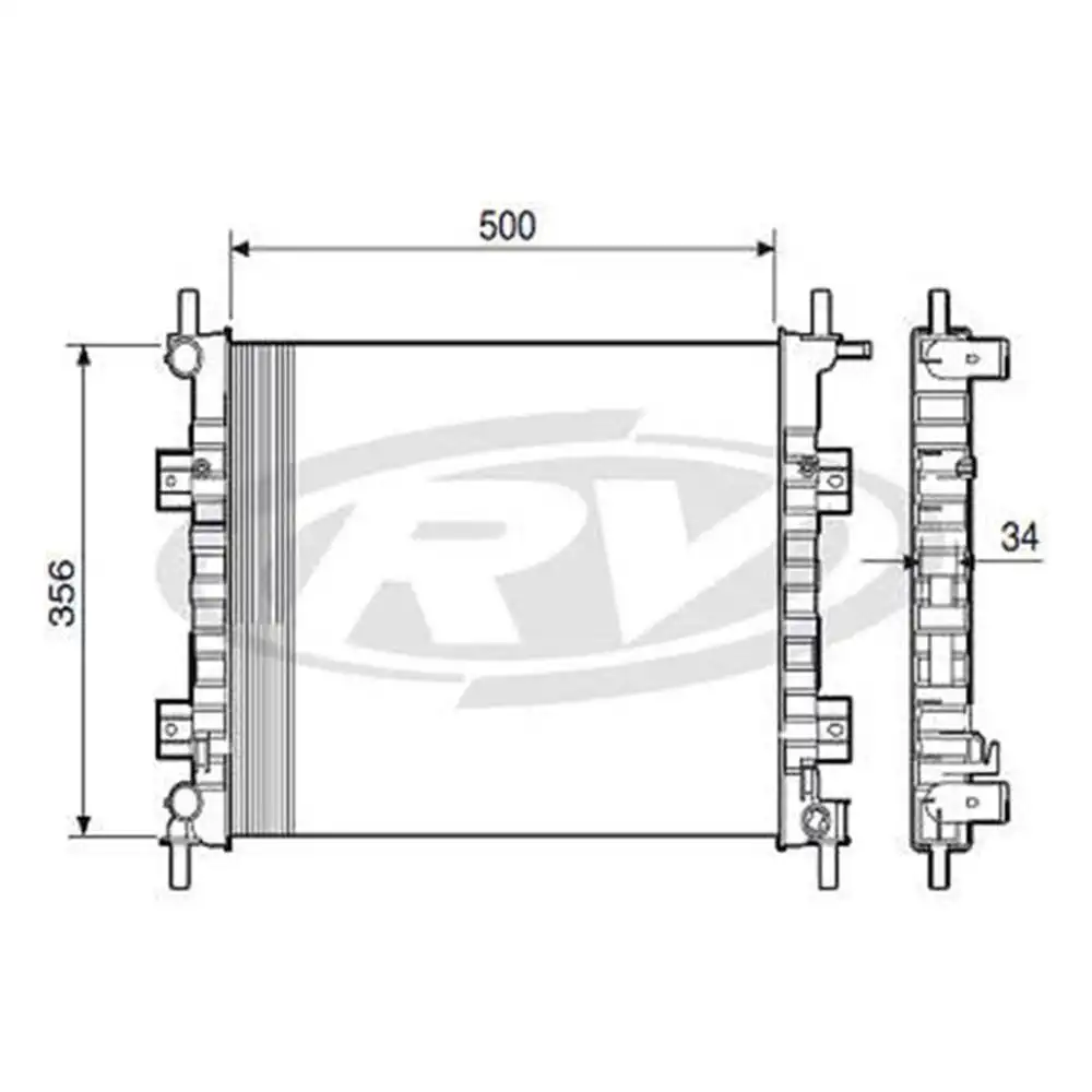 RADIADOR FIESTA 1.6 2000 A 2002 COM E SEM AR