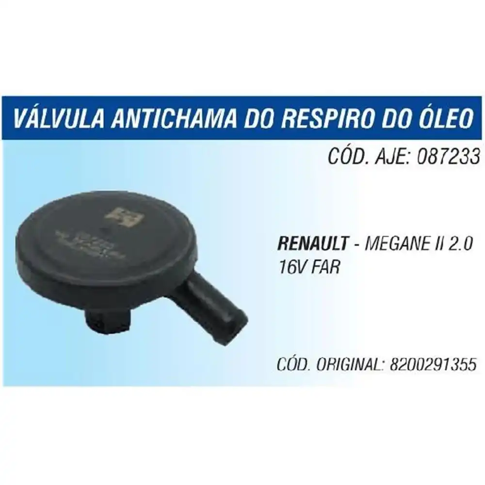 VALVULA ANTI CHAMA RENAULT MEGANE 2.0 16V 2007/ GRAND SCENIC