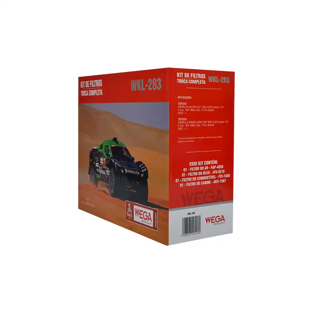 KIT FILTROS TOYOTA COROLLA 2.0 16V 2019 ACIMA