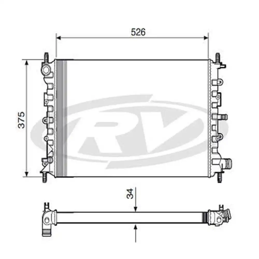 RADIADOR ESCORT 1.8 2.0 1993 A 1996 C/AR