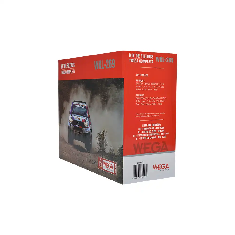 KIT FILTROS RENAULT CAPTUR 2.0 16V 2017 A 2021