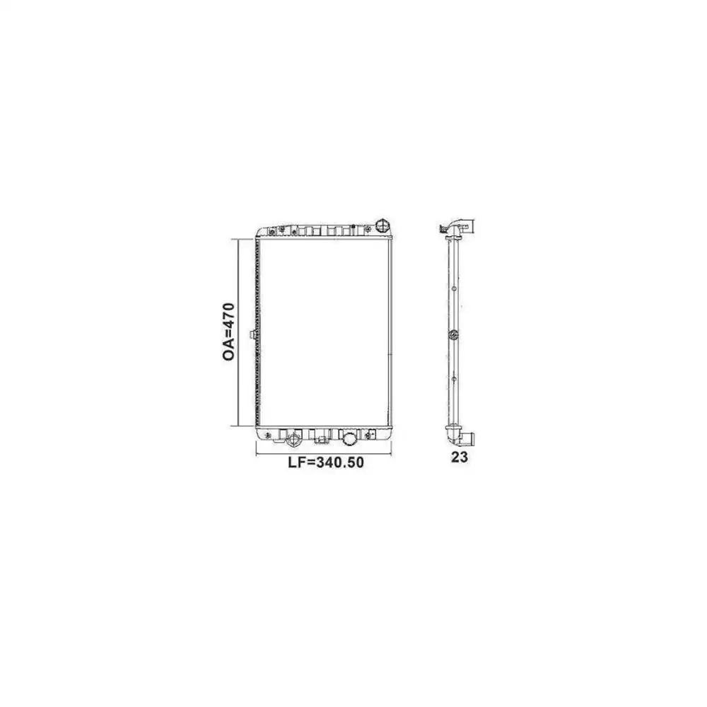 RADIADOR GOL PLUS 1997 A 2008 1.0 8V 2 SAIDA MESMO LADO