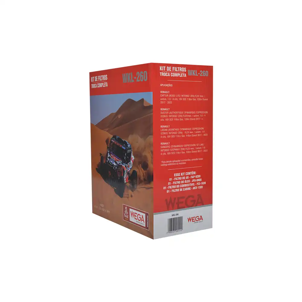 KIT FILTROS RENAULT CAPTUR 1.6 16V 2017 A 2022