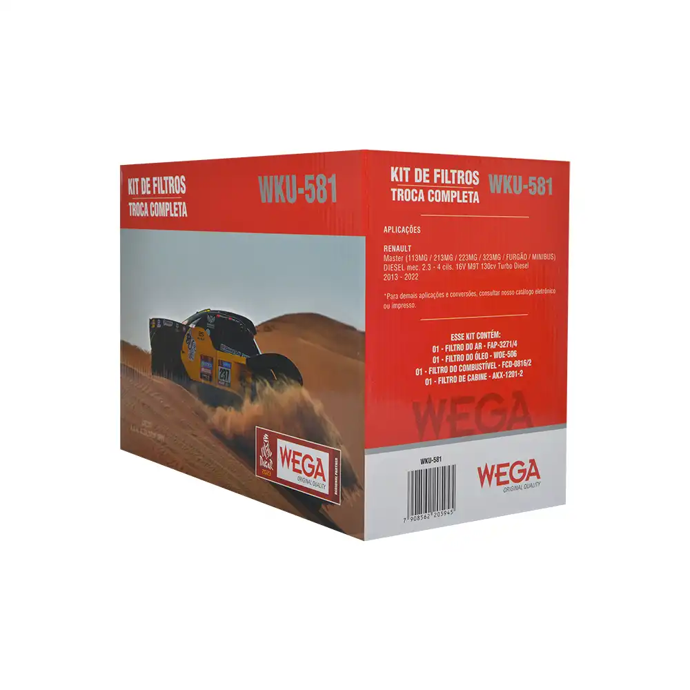 KIT FILTROS RENAULT MASTER 2.3 16V TURBO DIESEL 2013 A 2022