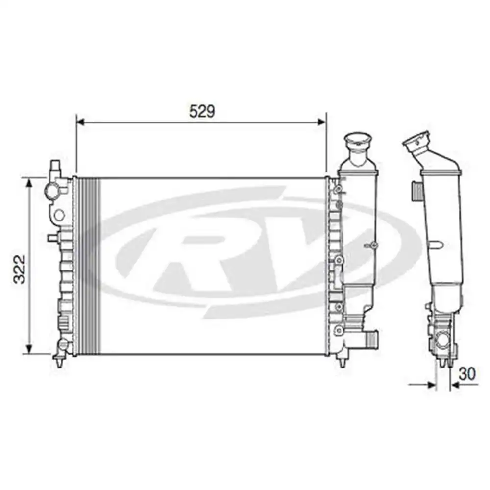 RADIADOR PEUGEOT 106 95/2001 C/AR CONDICIONADO