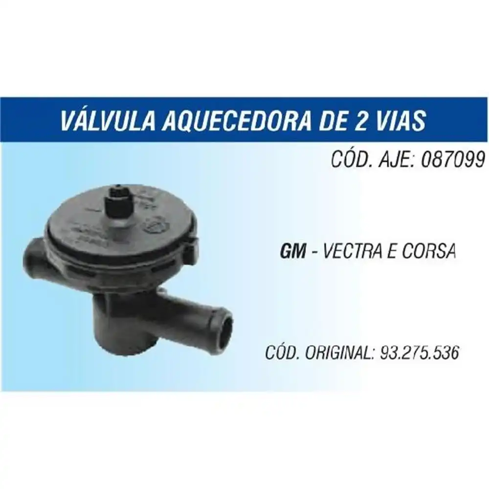 VALVULA AR QUENTE CORSA VECTRA - 2 VIAS