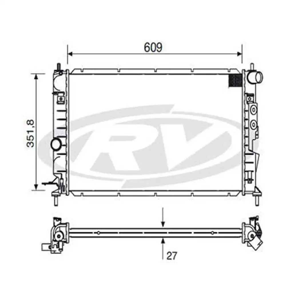 RADIADOR VECTRA 2.0 2.2 1997 A 2005 MANUAL COM AR