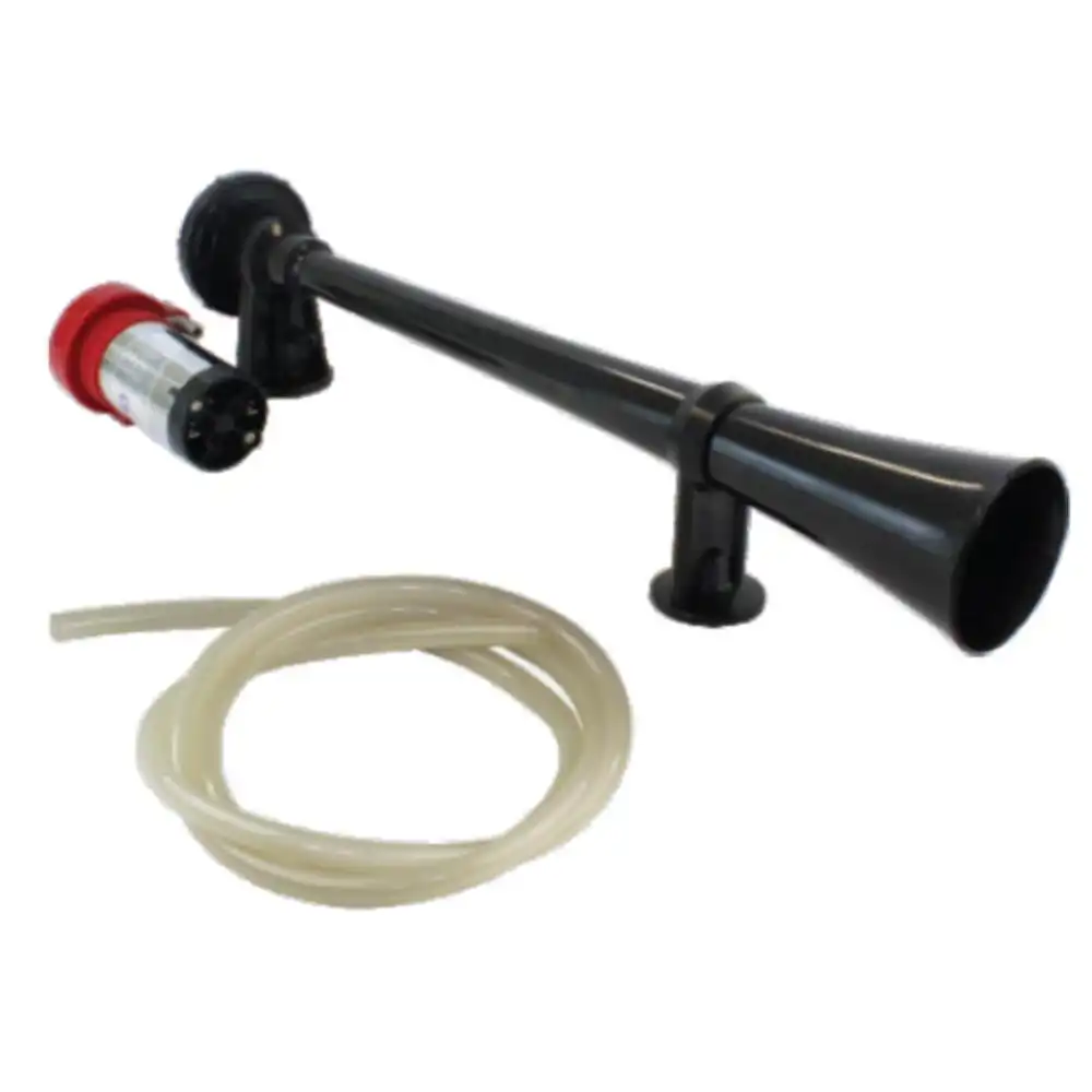 BUZINA 1 CORNETA GRANDE 12V S/ RELE C/COMPRESSOR