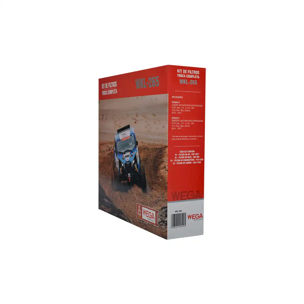 KIT FILTROS RENAULT LOGAN 1.0 16V 2013 A 2017