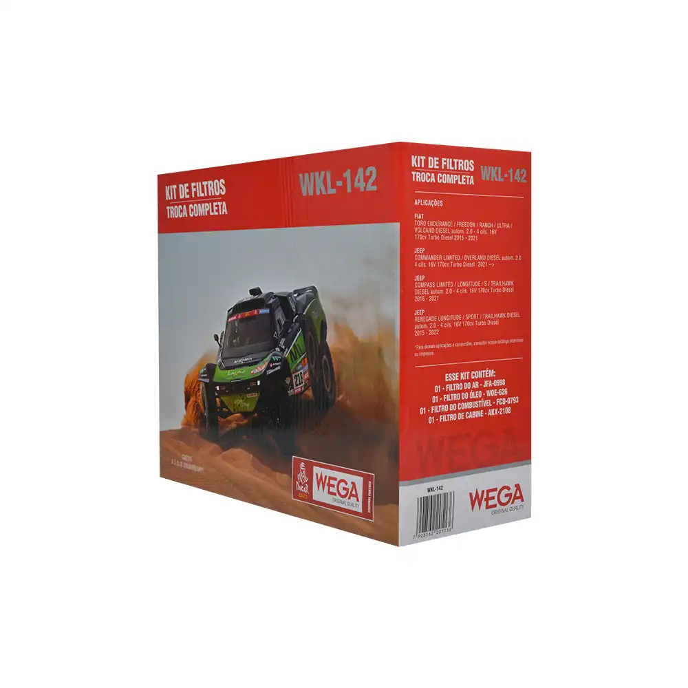 KIT FILTROS FIAT TORO 2.0 16V DIESEL 2015 A 2021