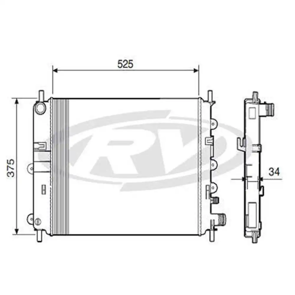 RADIADOR ESCORT 1.6 1.8 16V ZETEC 1997 A 2002