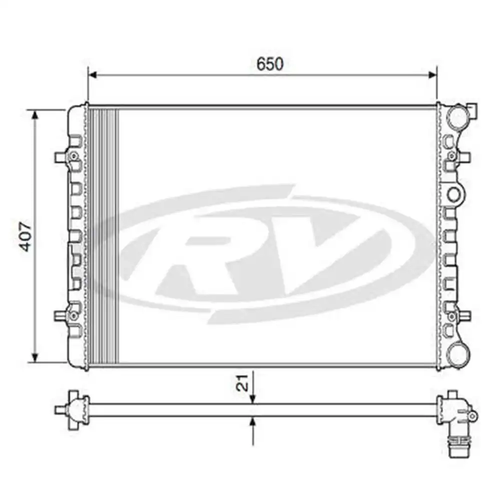 RADIADOR GOLF 1.6 1.8 2.0 99/ A3 1.6 1.8 1.8T 99/ TODOS