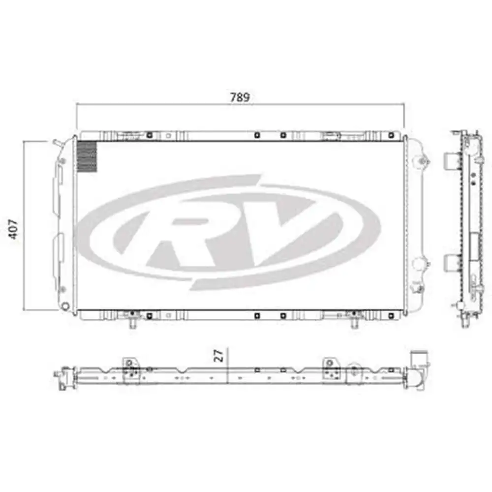 RADIADOR FIAT DUCATO 2.5 2.8 8V DIESEL 1998 A 2009 (EURO3)