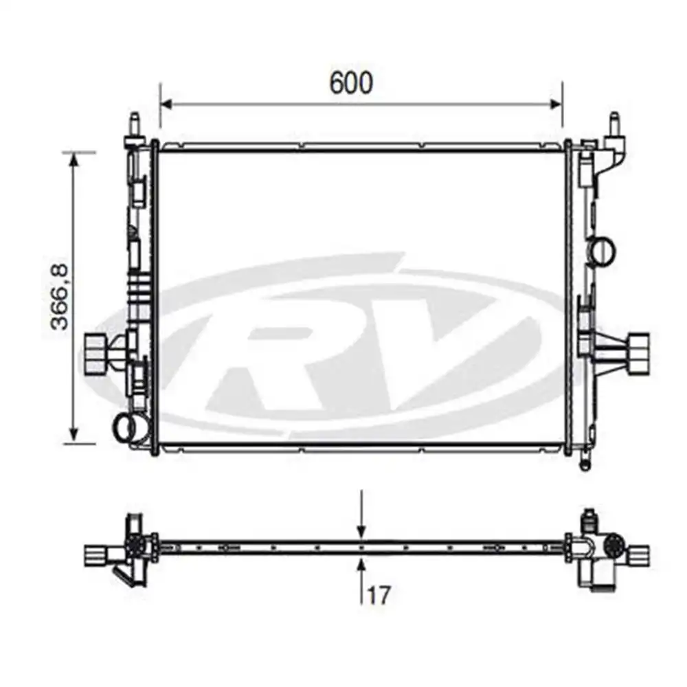 RADIADOR ASTRA 1.8 2.0 8V 16V 2009 A 2011 CAMBIO MANUAL