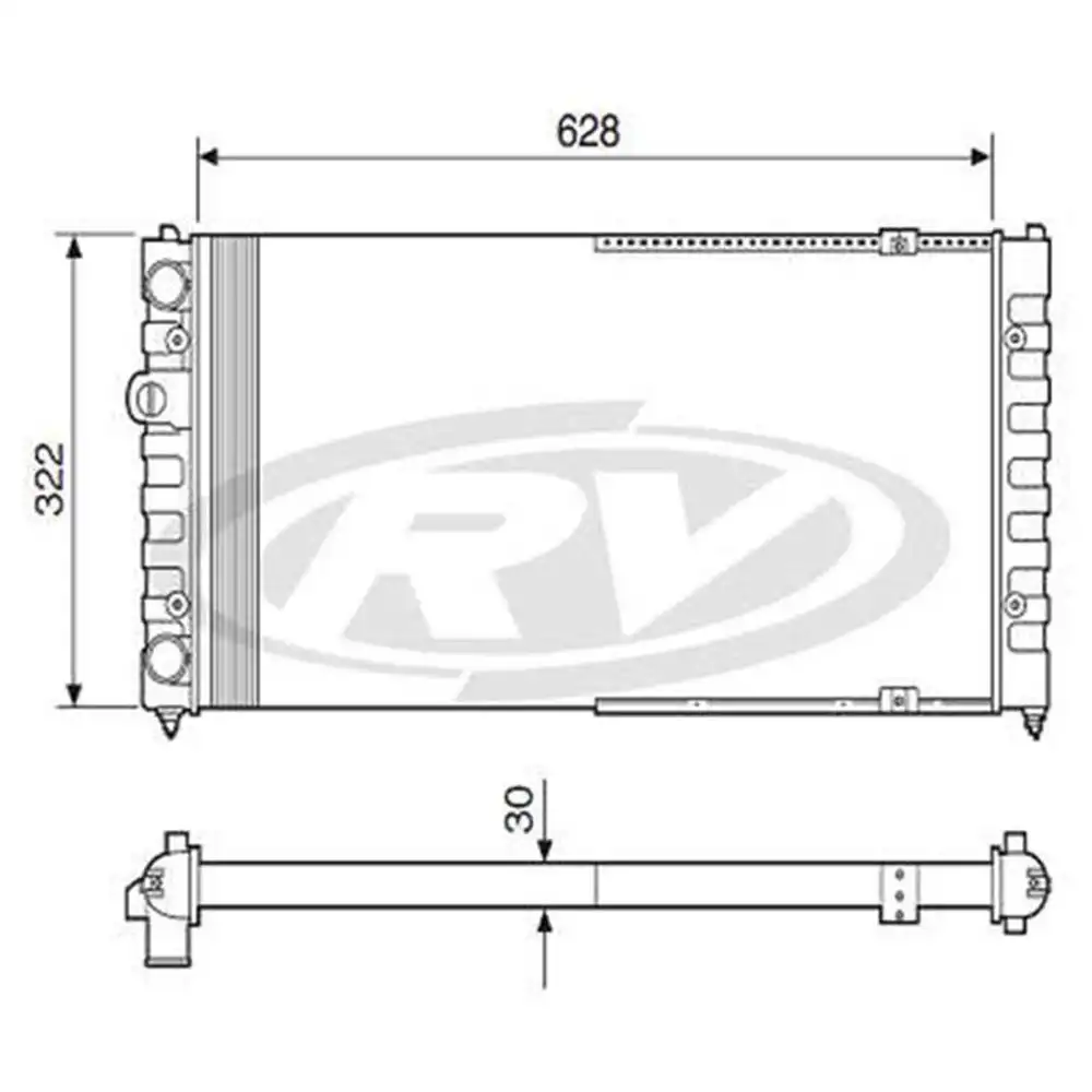 RADIADOR POLO CLASSIC 1.8 1999 A 2002 SEM AR
