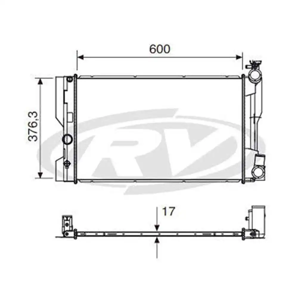 RADIADOR TOYOTA COROLLA 1.6 8V 2009 A 2013 MANUAL