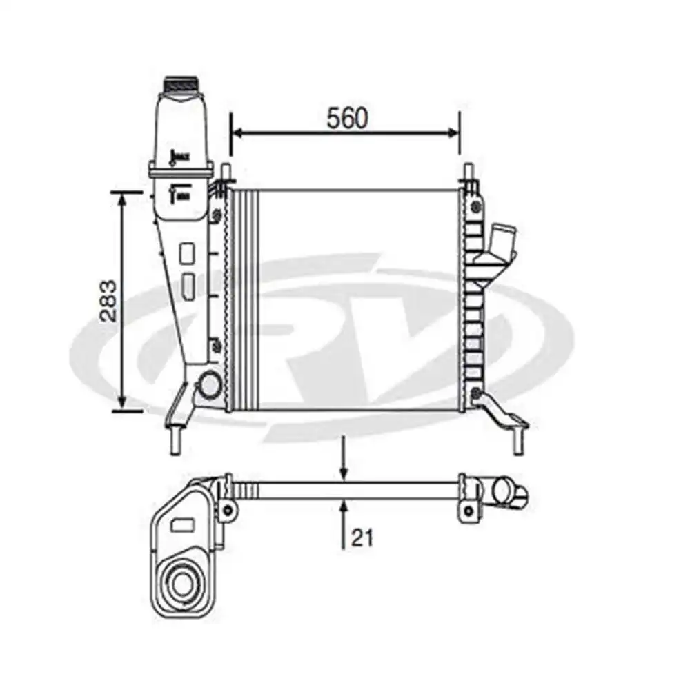 RADIADOR CELTA ATÉ 2006 C/AR C/ RESERVATORIO