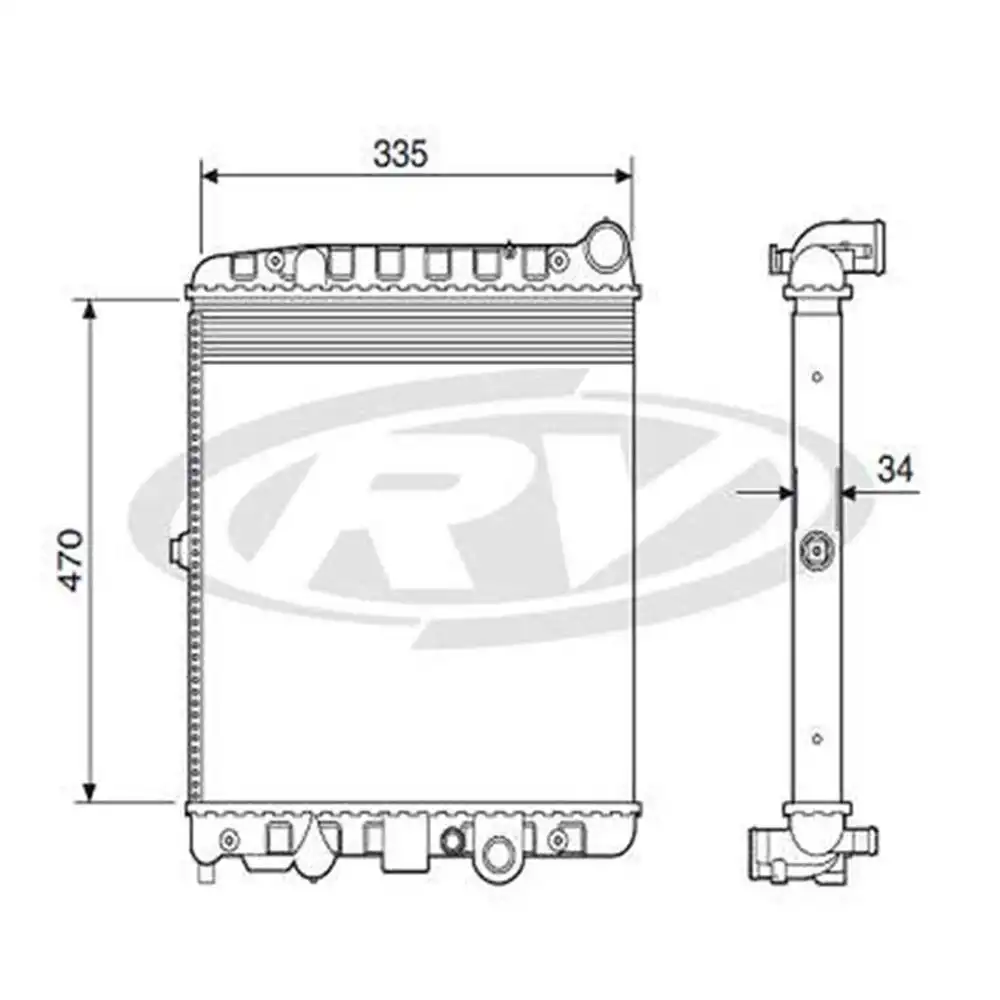 RADIADOR GOL PLUS 1.0,1.6 C/AR (EXC.16 VALV)