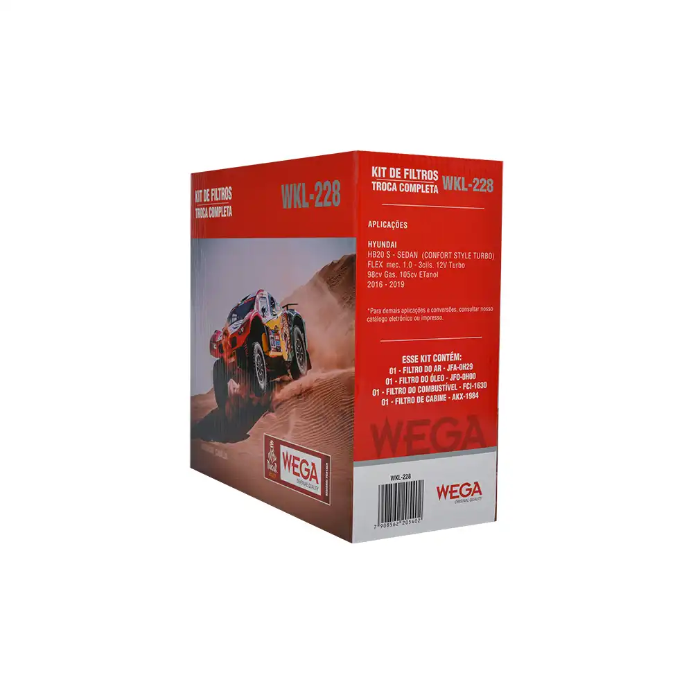 KIT FILTROS HYUNDAI HB20S 1.0 12V TURBO 2016 A 2019