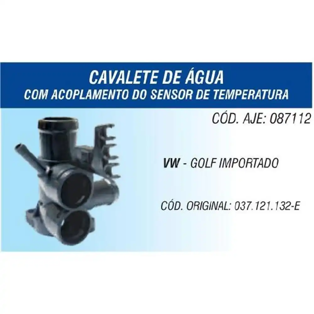 TUBO CONEXAO DAGUA CABECOTE GOLF 1995 A 1998 - 2 SENSORES