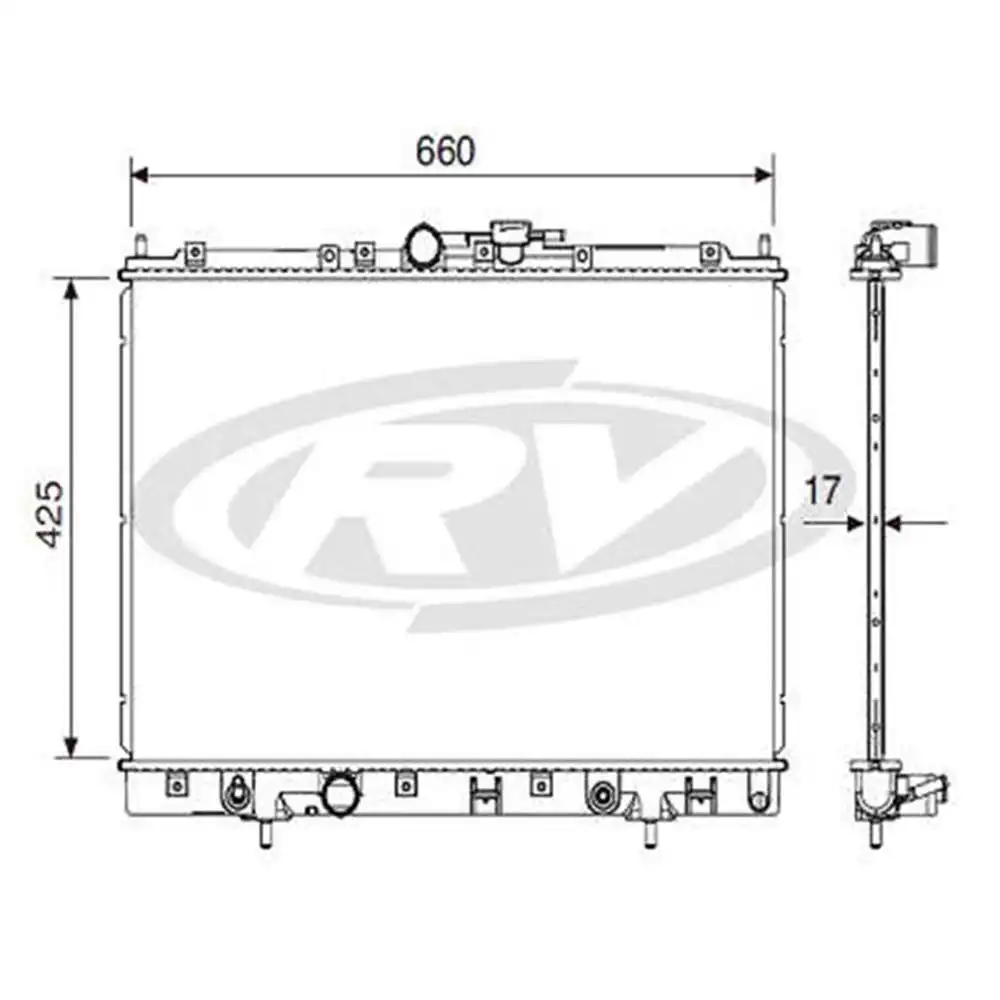 RADIADOR PAJERO TR4 2.0 FLEX 2003 A 2015 COM AR