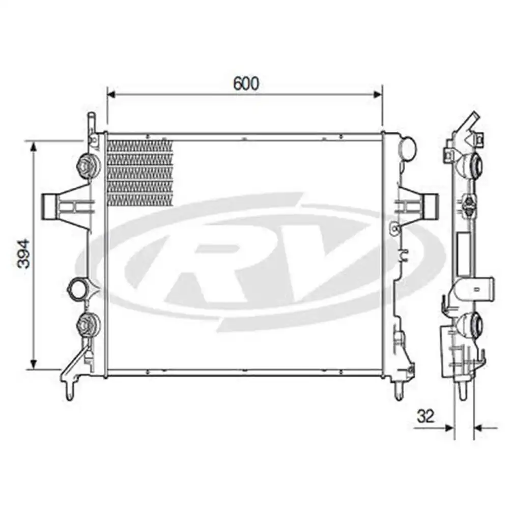 RADIADOR ASTRA 1.8 2.0 8V 16V 1999 A 2009 CAMBIO AUTOMATICO