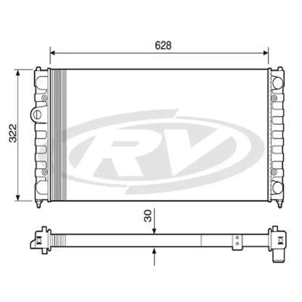 RADIADOR GOLF 1.8 2.0 1991 A 1997 MANUAL COM E SEM AR