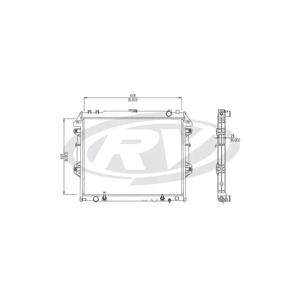 RADIADOR TOYOTA HILUX SW4 2.7 FLEX 2009 A 2015 AUTOMATICA