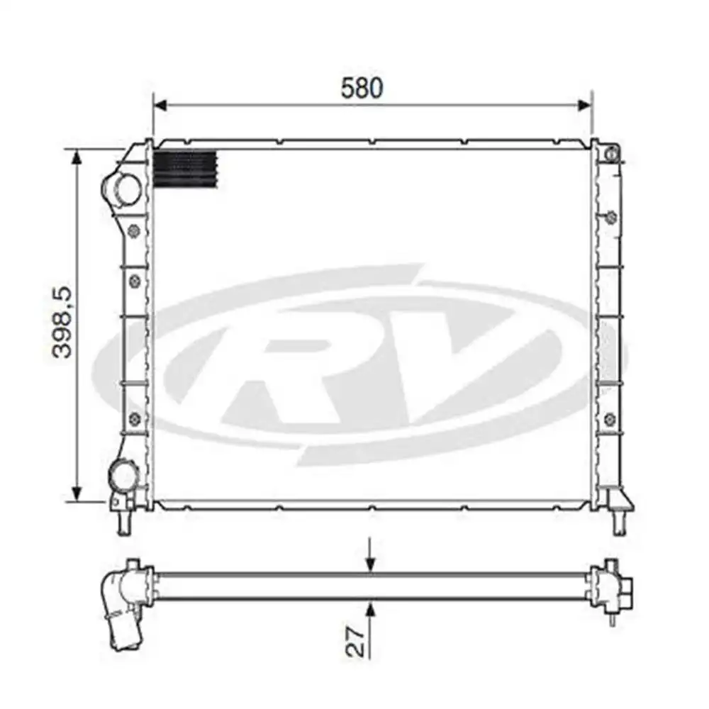 RADIADOR FIAT DOBLO 1.3 1.4 1.6 1.8 16V 2001/