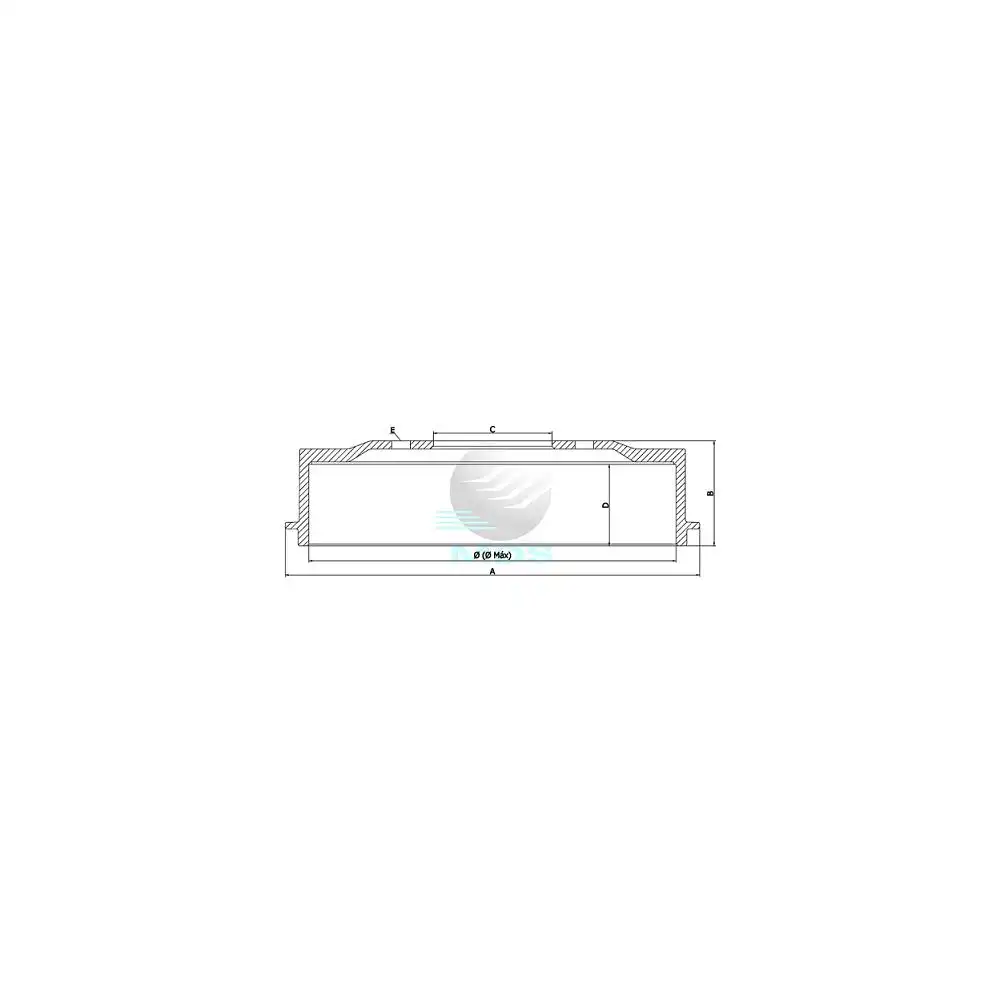 TAMBOR FREIO TRASEIRO RENAULT SCENIC 1999 A 2010