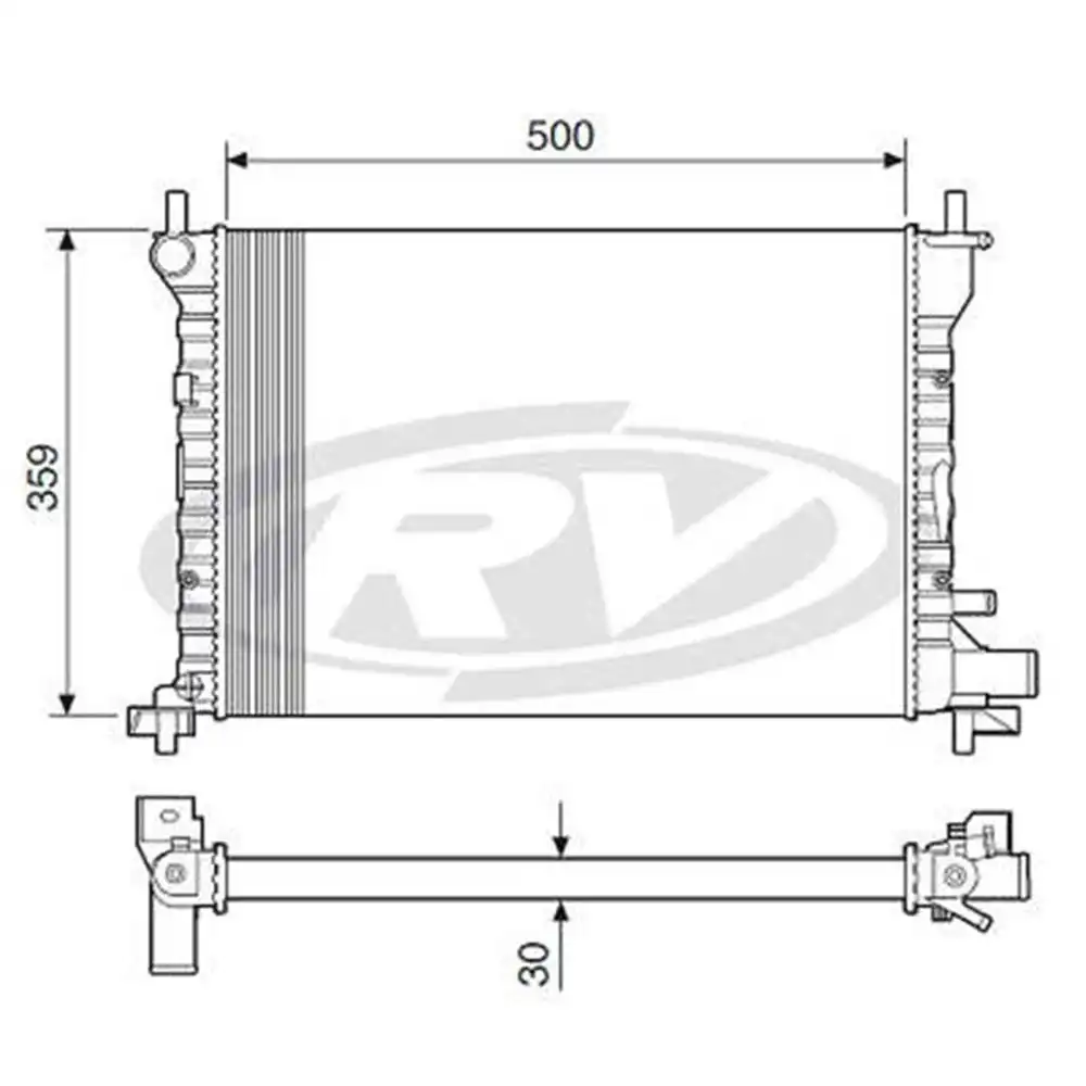 RADIADOR FIESTA COURIER 1.4 16V 1996 A 1999 EXPANDIDO (MANUA
