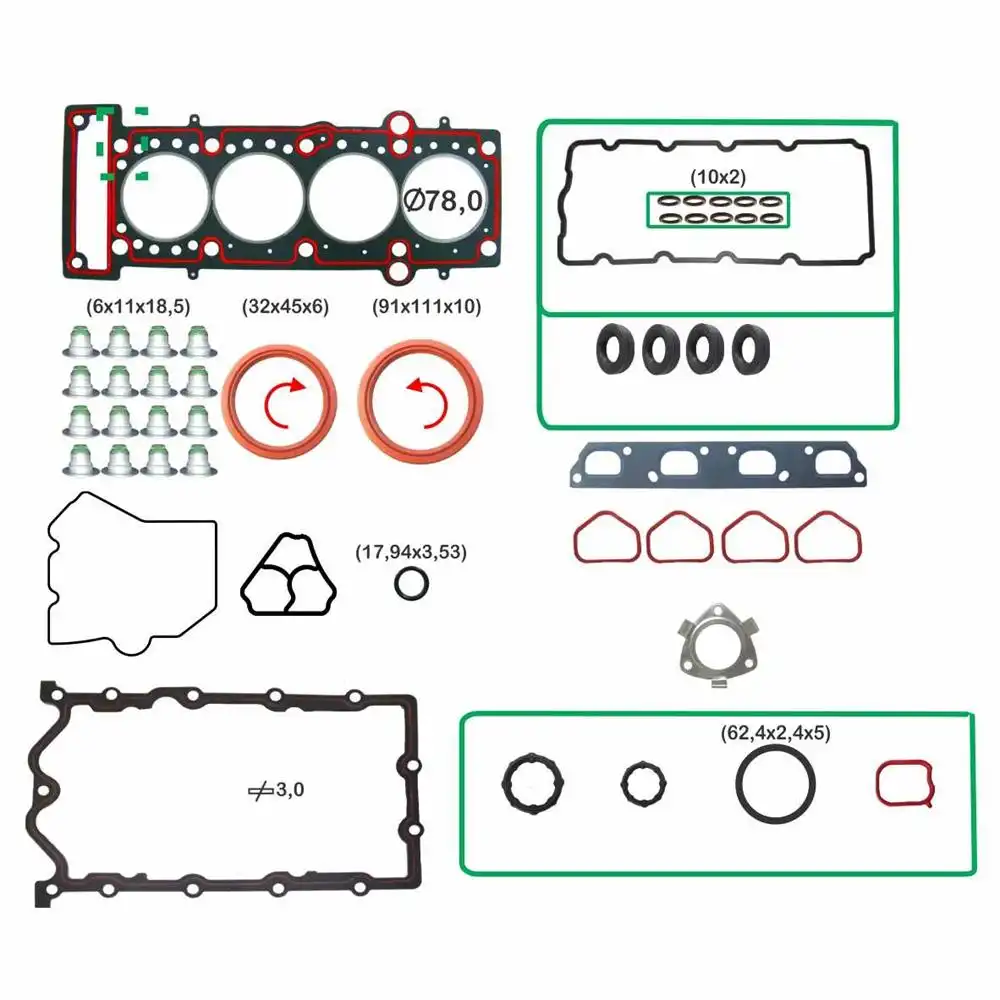 JUNTA MOTOR FIAT PALIO 1.6 16V E-TORQ C/ RETENTOR
