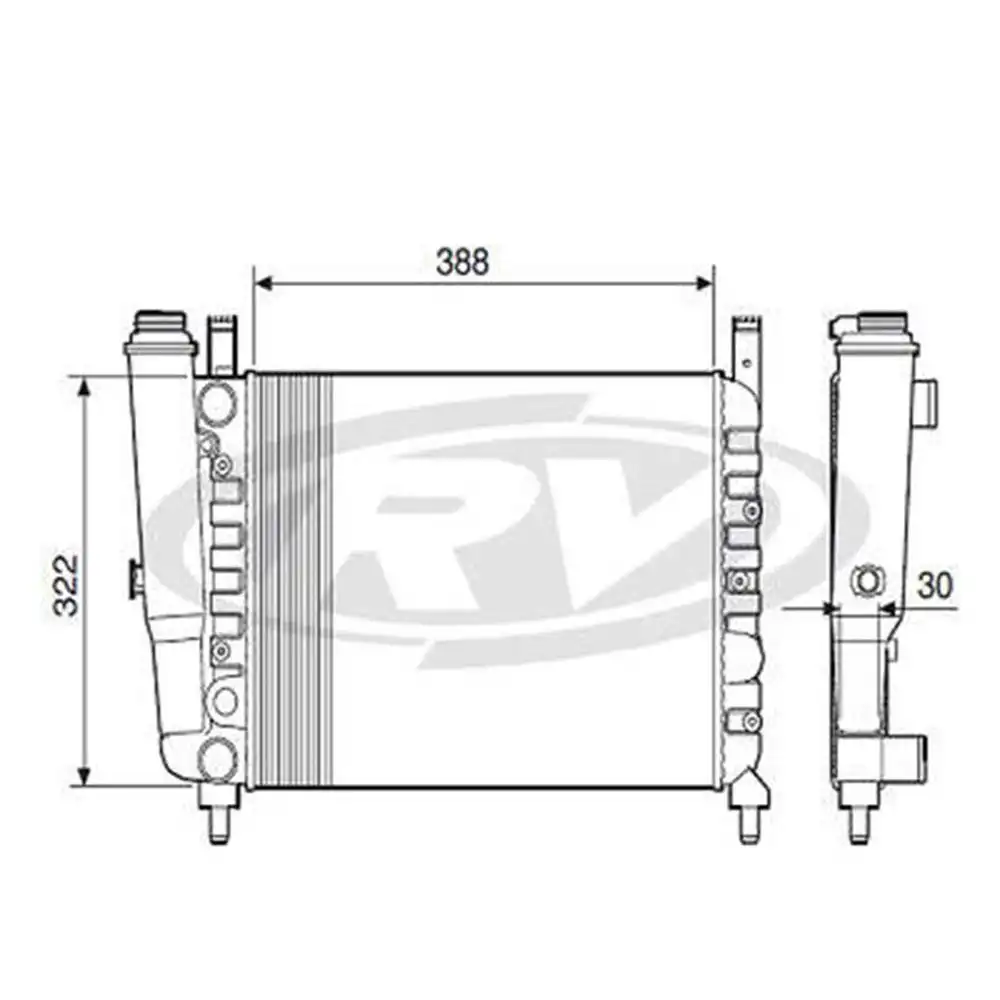 RADIADOR FIAT UNO 1.0 1.3 1.5 1985 A 1993 SEM AR