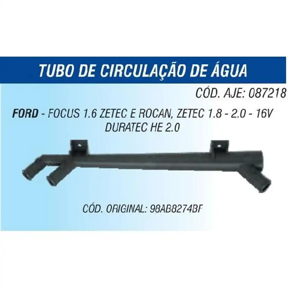 TUBO REFRIGERACAO MOTOR FOCUS 1.8 2.0 16V 2000 A 2005 ZETEC