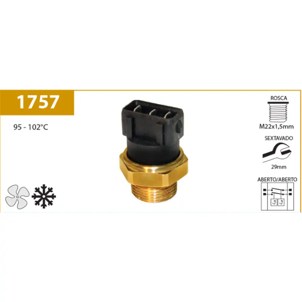 INTERRUPTOR RADIADOR GOL G2 G3 1.0 1.6 1995 A 2005 COM AR