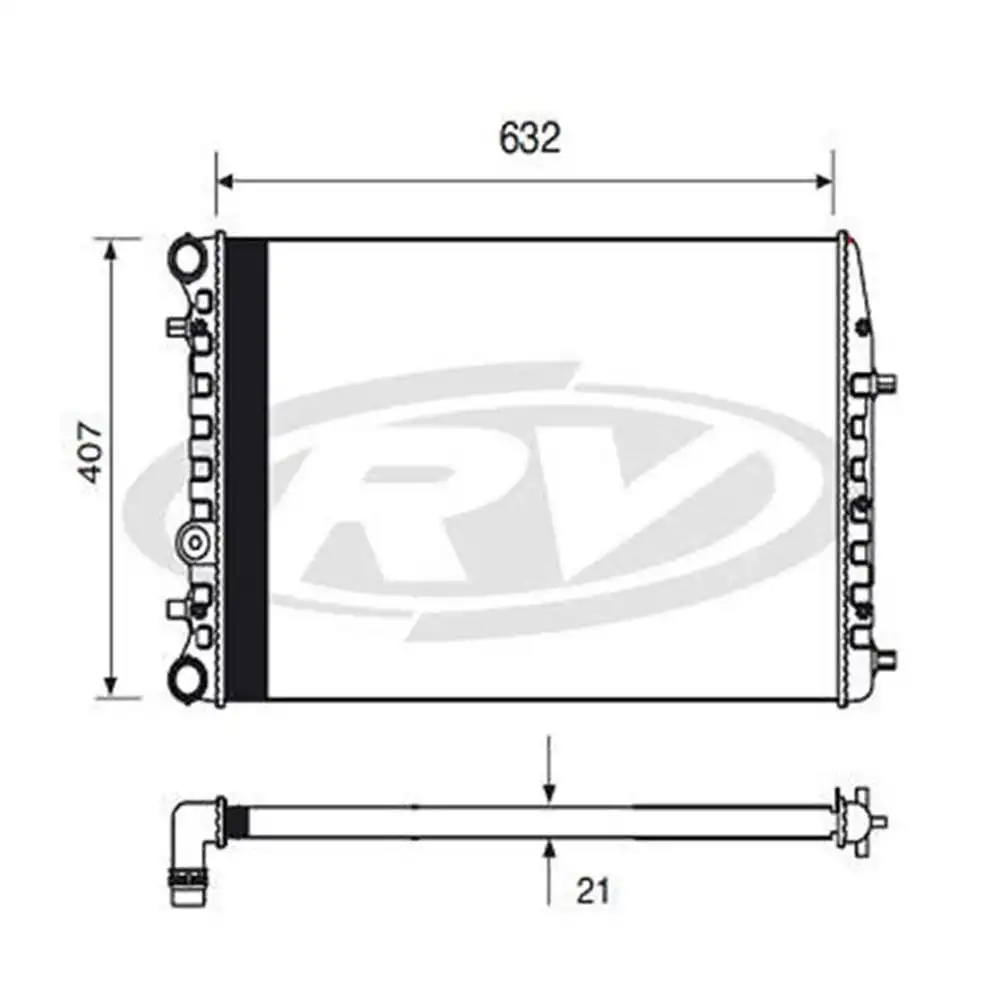 RADIADOR FOX POLO 1.0 1.6 2003 A 2005 COM AR ENGATE RAPIDO