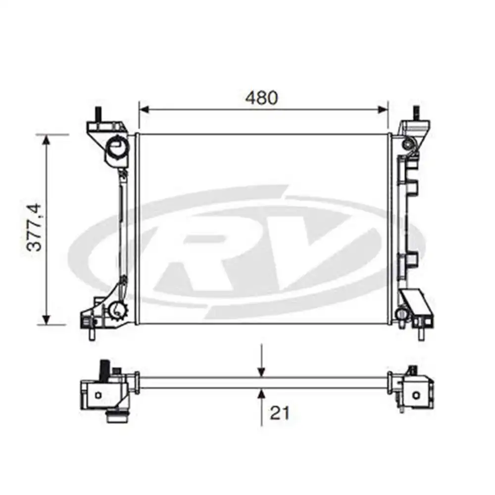 RADIADOR UNO 1.0 FLEX 2011 A 2016 COM AR