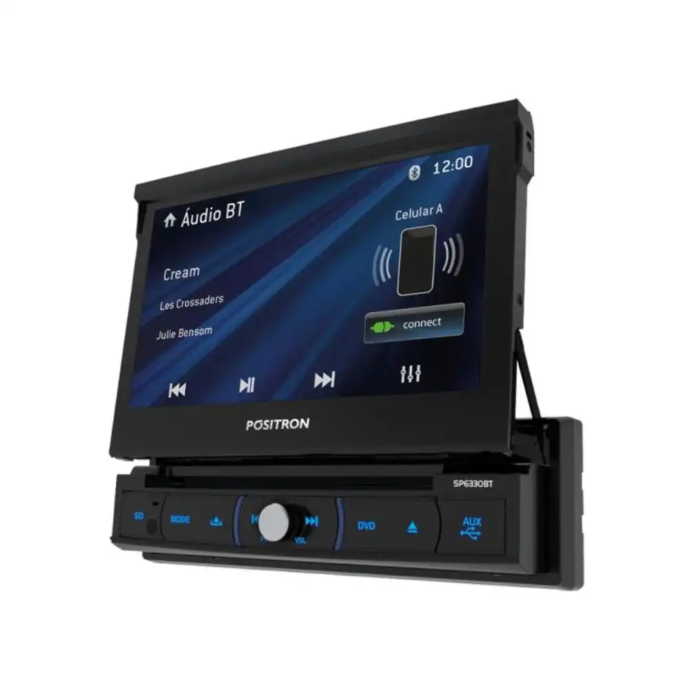 APARELHO DVD POSITRON RETRATIL 7POL TOUCH SCREEN  C/ CONTROL